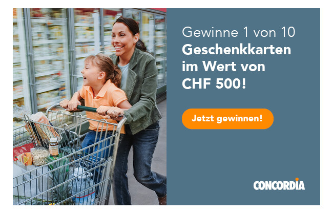 Gewinne 1 von 10 Geschenkkarten im Wert von CHF 500.-