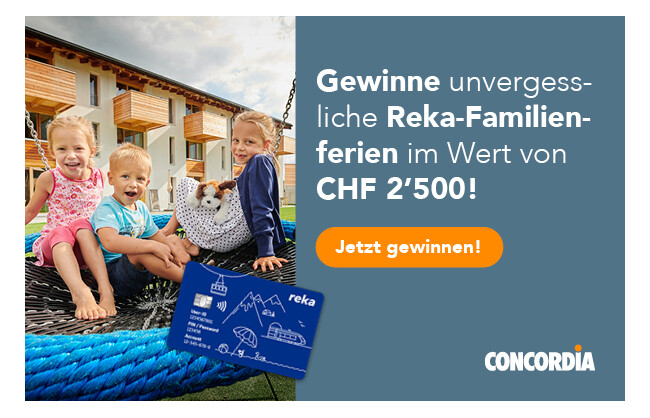 Gewinnen Sie 1 von 2 Reka-Feriengutscheinen im Wert von je CHF 2'500.-