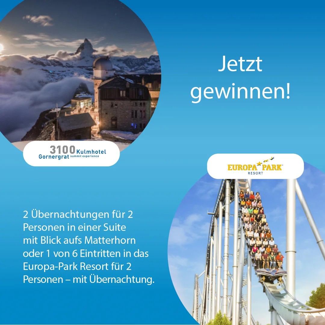 J'aime le fromage - Gewinnen Sie einen Aufenthalt im Kulmhotel Gornergrat im Wert von CHF 1'800.- und eine Übernachtung mit Eintrittskarten für den Europa-Park. - schweiz