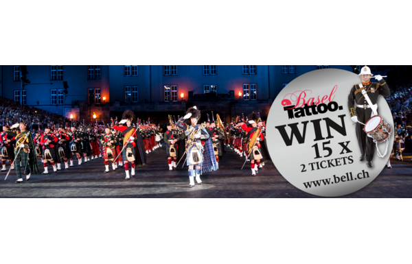 Bell - Gewinnen Sie 15 x 2 Eintrittskarten für das Basel Tattoo, vom Montag, 20. bis Mittwoch, 22. Juli 2026, für die Vorstellungen um 21 Uhr. - schweiz